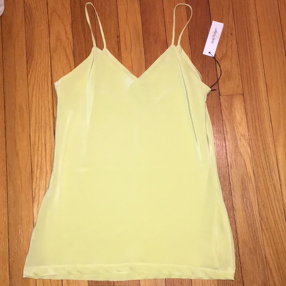 NWT Boutique Designer Bias Yellow Silk Camisole, XS - Picture 4 of 7